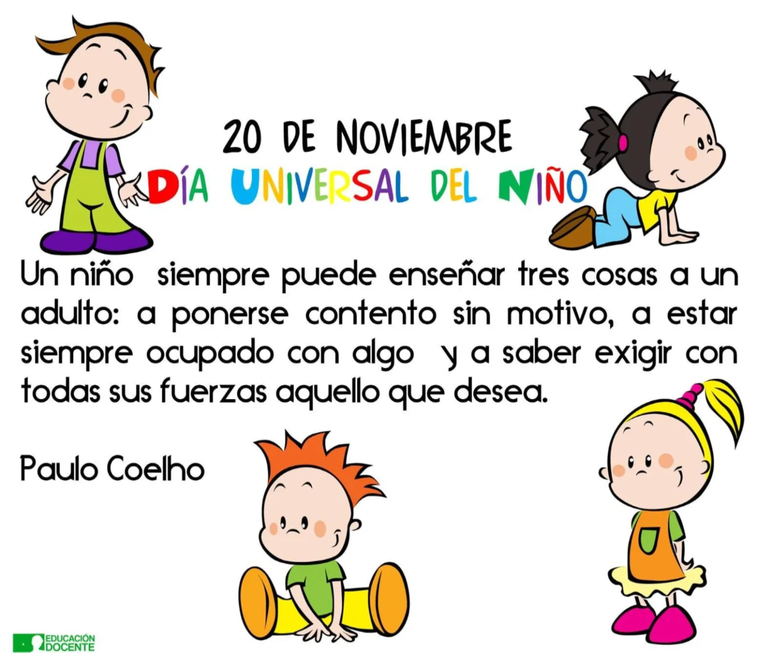 Este 20 de noviembre recordamos el Día Mundial de la Infancia / Día Universal del Niño