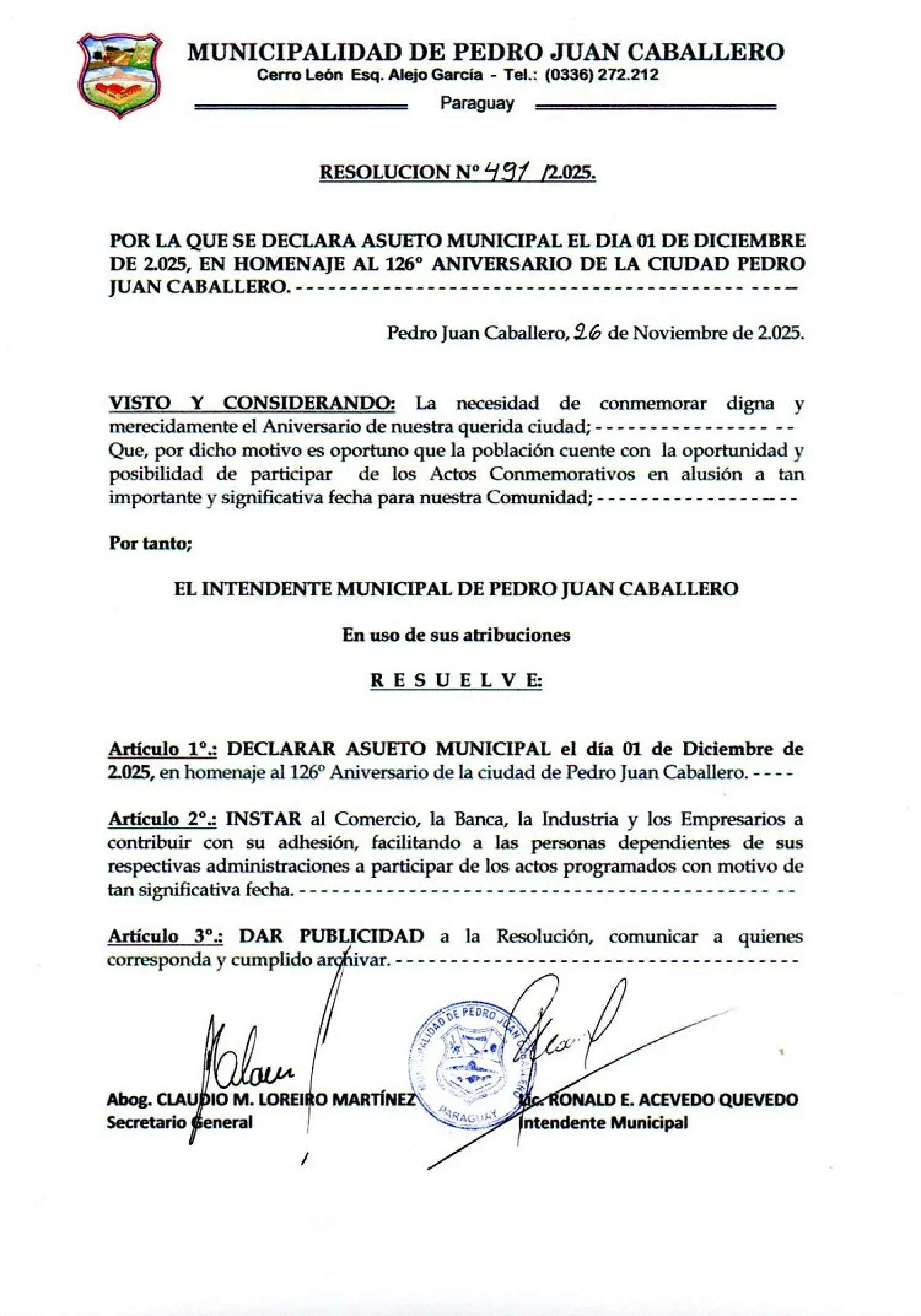 El lunes será asueto municipal por el aniversario de la ciudad