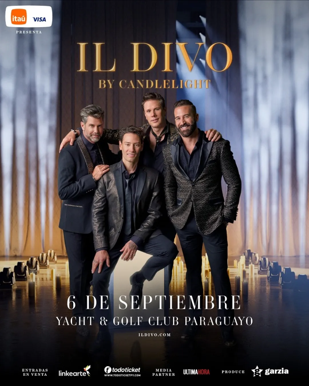 IL DIVO vuelve a Paraguay con su nueva gira “BY CANDLELIGHT”