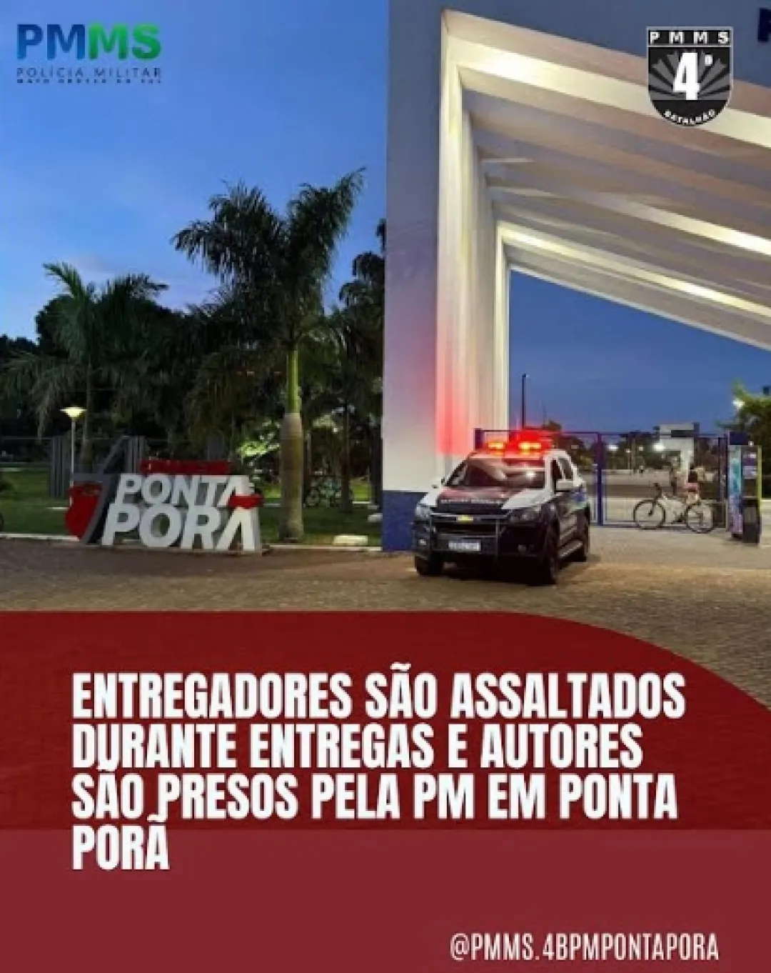 Entregadores "Delyvery"  son robados durante las entregas y los autores son arrestados por la PM en Ponta Porã*