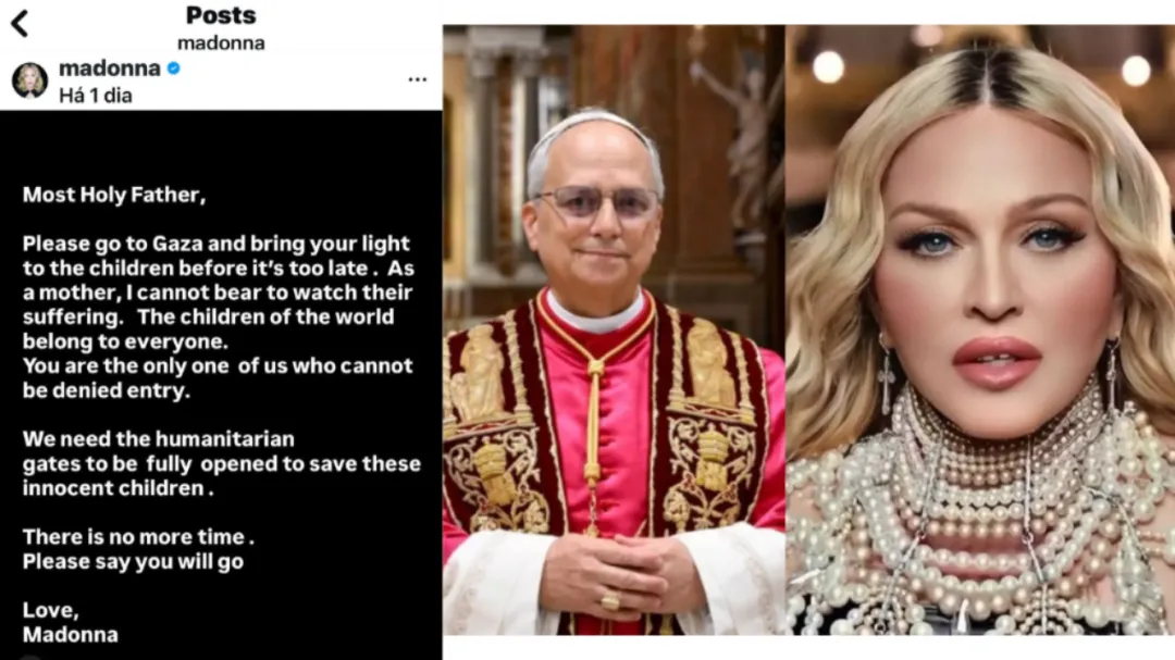 Madonna pide al Papa que vaya a la Franja de Gaza para proteger a los niños en peligro