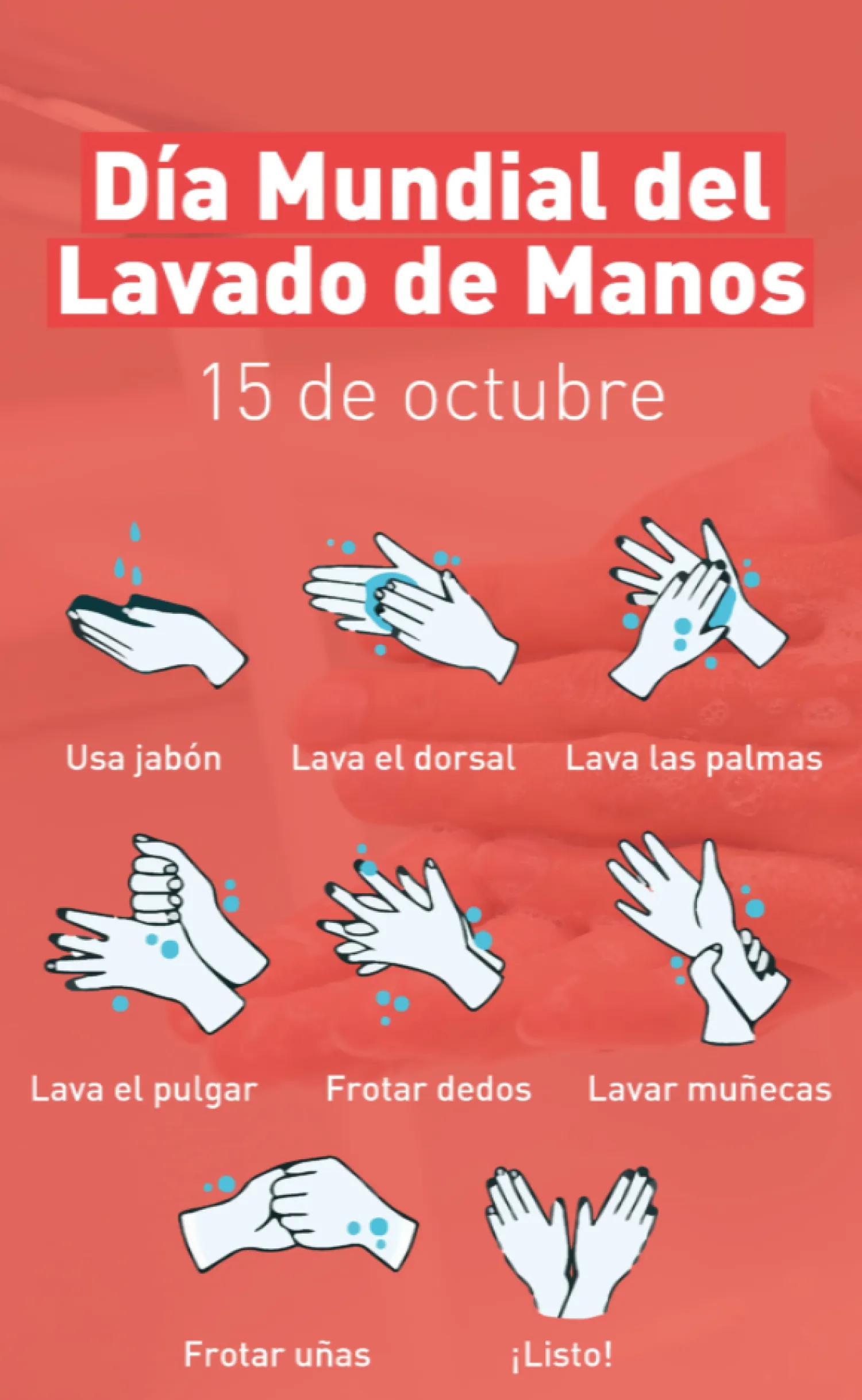Hoy se celebra el día "MUNDIAL DEL LAVADO DE MANOS"