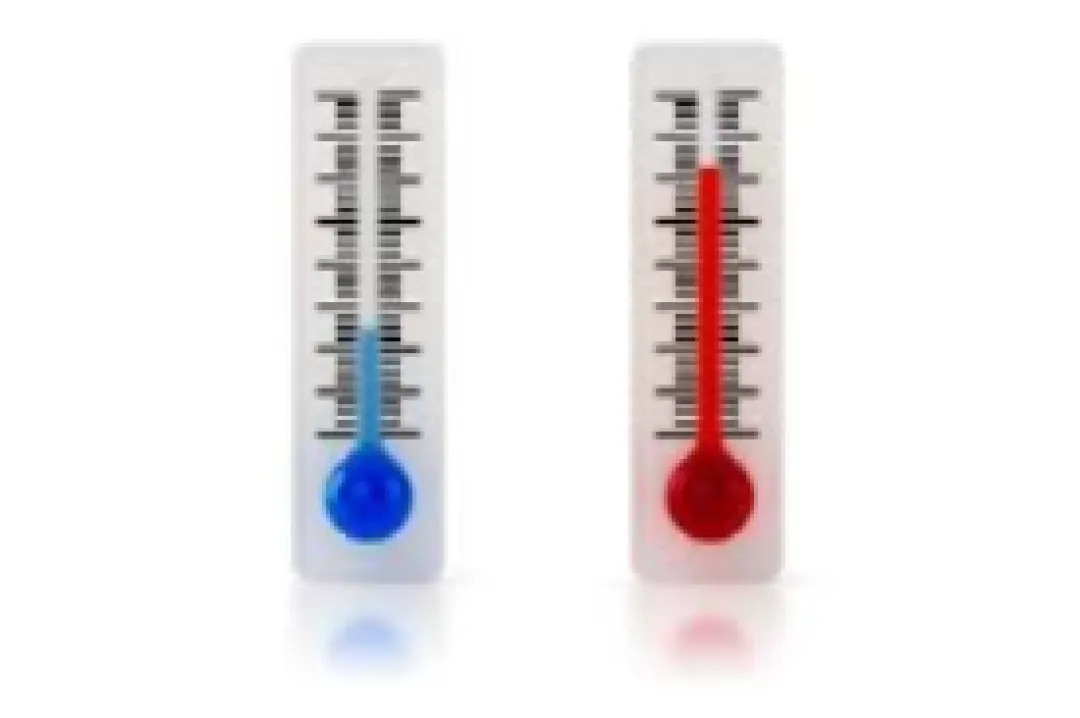 Aumento gradual de los valores de la temperatura