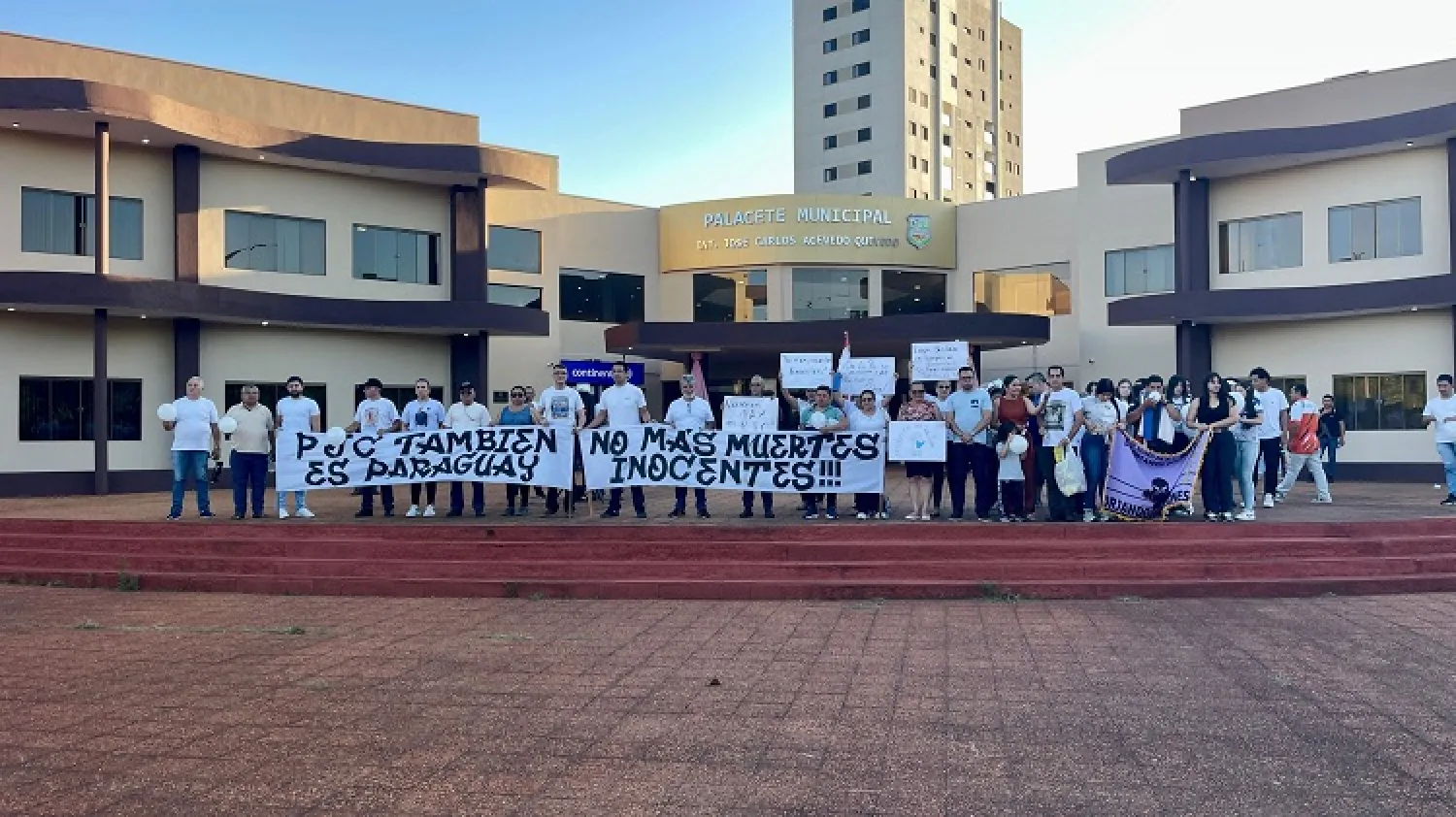 Marchan por la paz en Pedro Juan Caballero