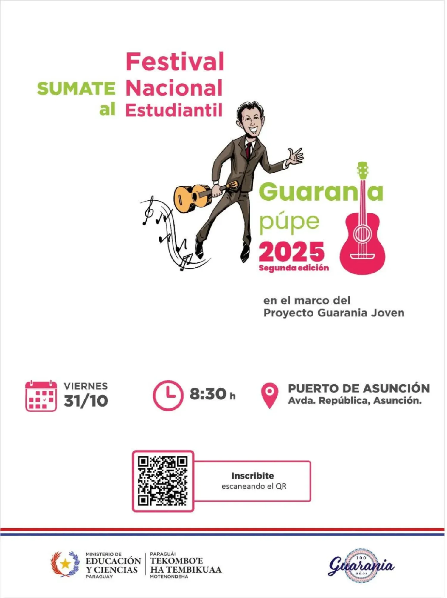 Estudiantes del Amambay participarán del Festival Nacional “Guarania Pupe” en Asunción