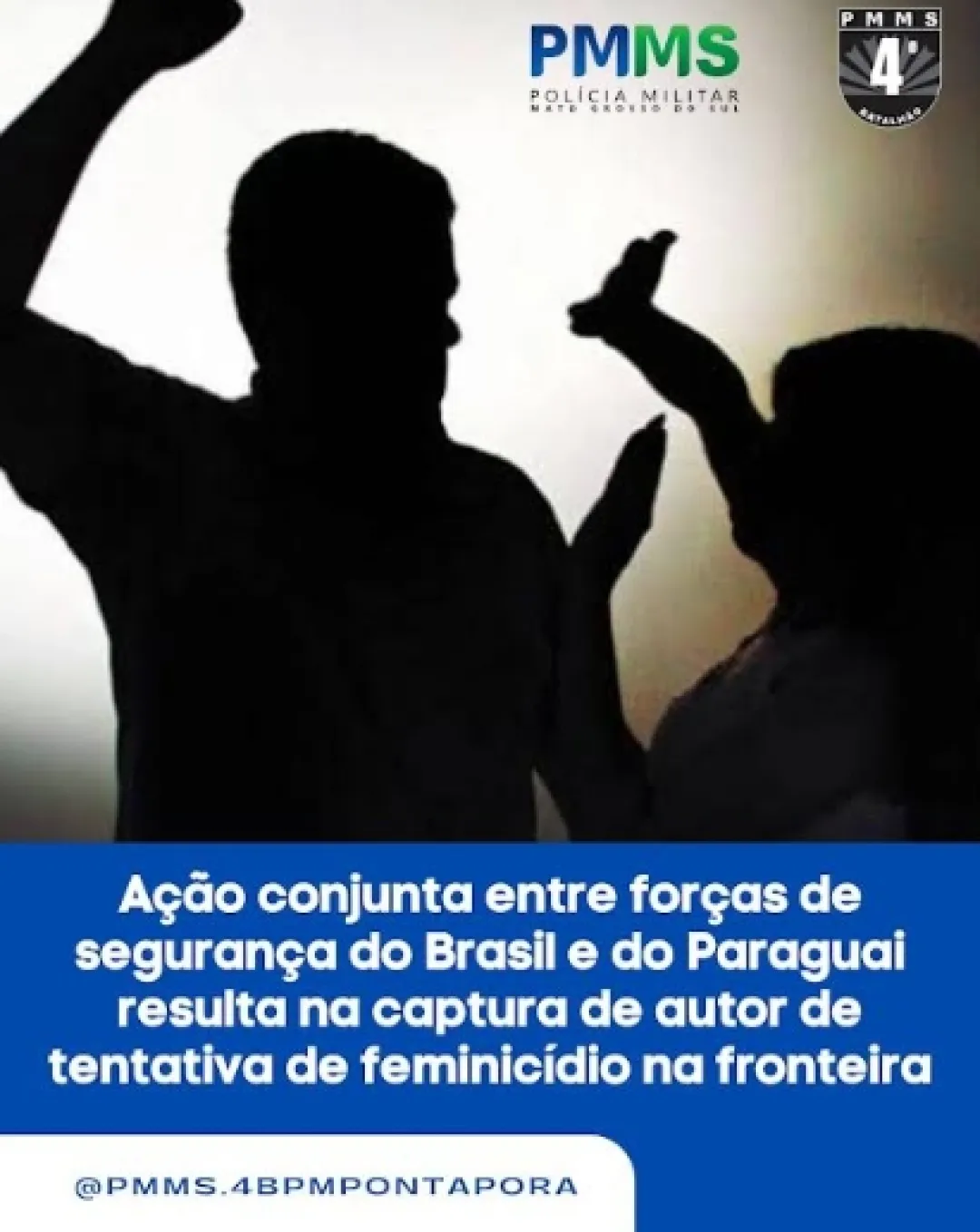 Acción integradas entre las fuerzas de seguridad brasileñas y paraguayas capturan al autor de un intento de feminicidio en la frontera