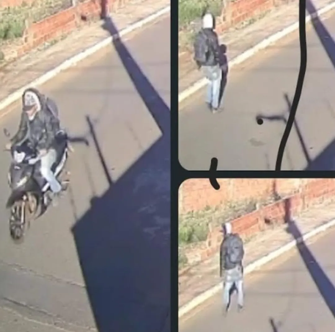 Bandido armado toma motocicleta en robo en la puerta de una residencia  en Ponta Porã