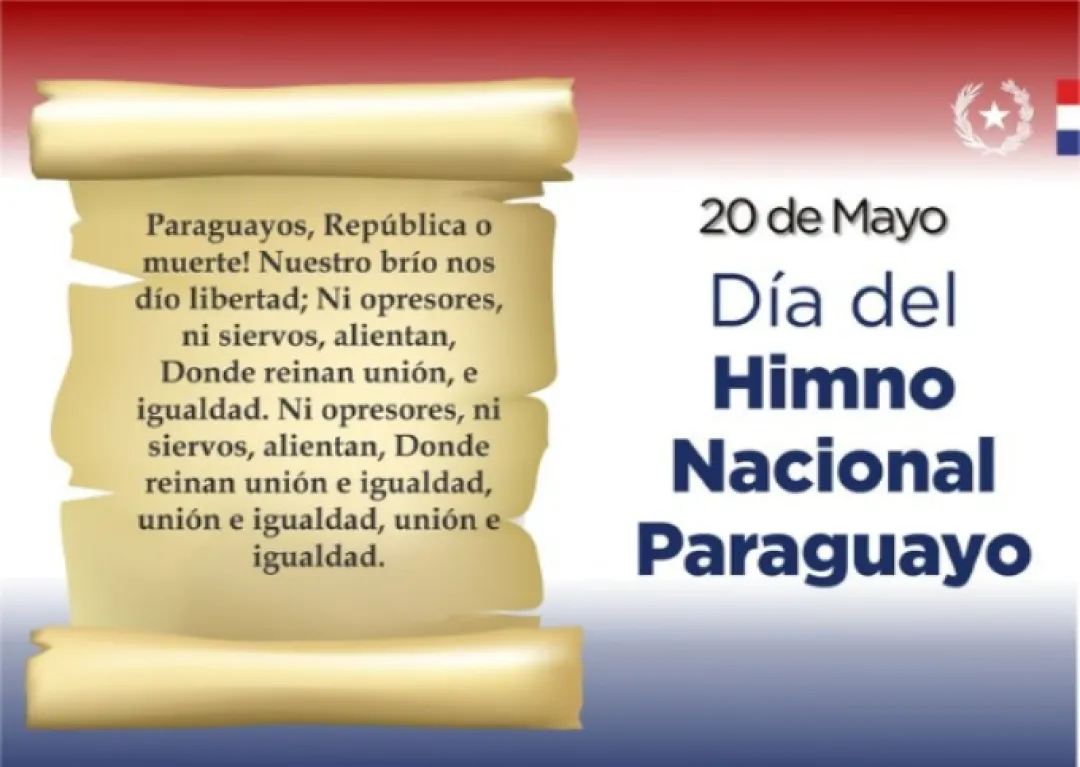 20 de mayo día del Himno Nacional paraguayo