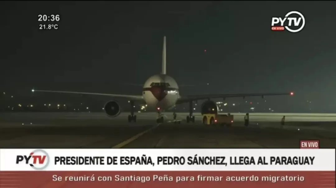 Pedro Sánchez ya está en el país para firmar histórico acuerdo migratorio con Santiago Peña