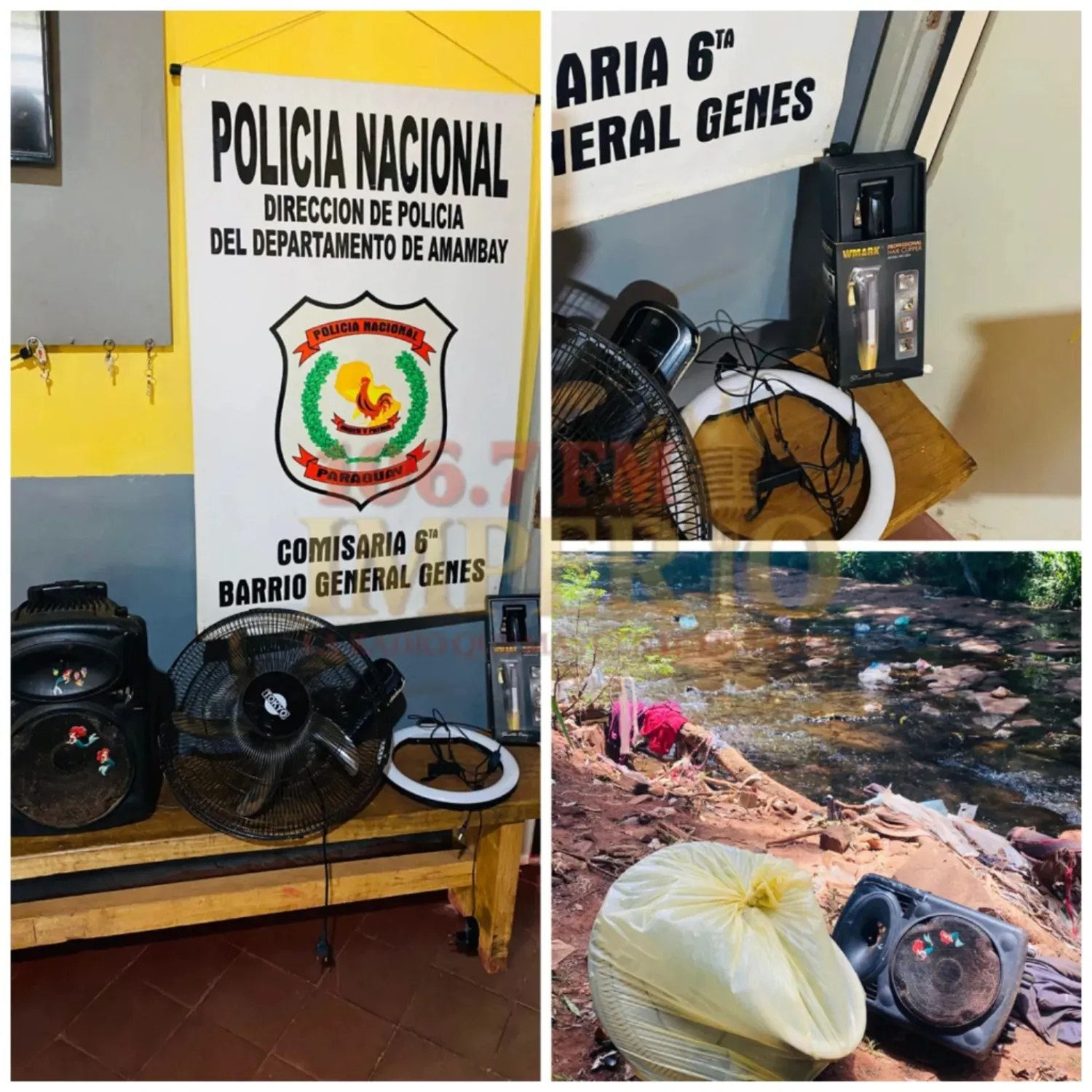 Recuperan objetos hurtados tras denuncia de hurto en el barrio San Juan Neuman