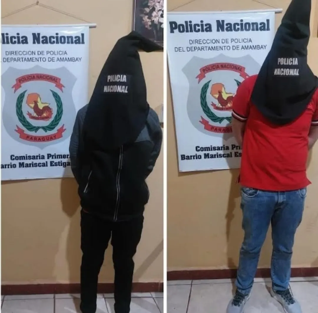 Detienen a dos hombres  por robar un arma de fuego a un suboficial frente a una discoteca en PJC