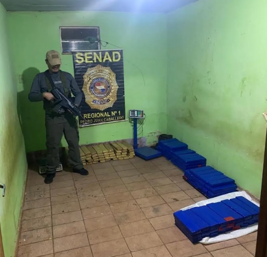 SENAD incautó carga de marihuana en centro de “enfriamiento” narco*
