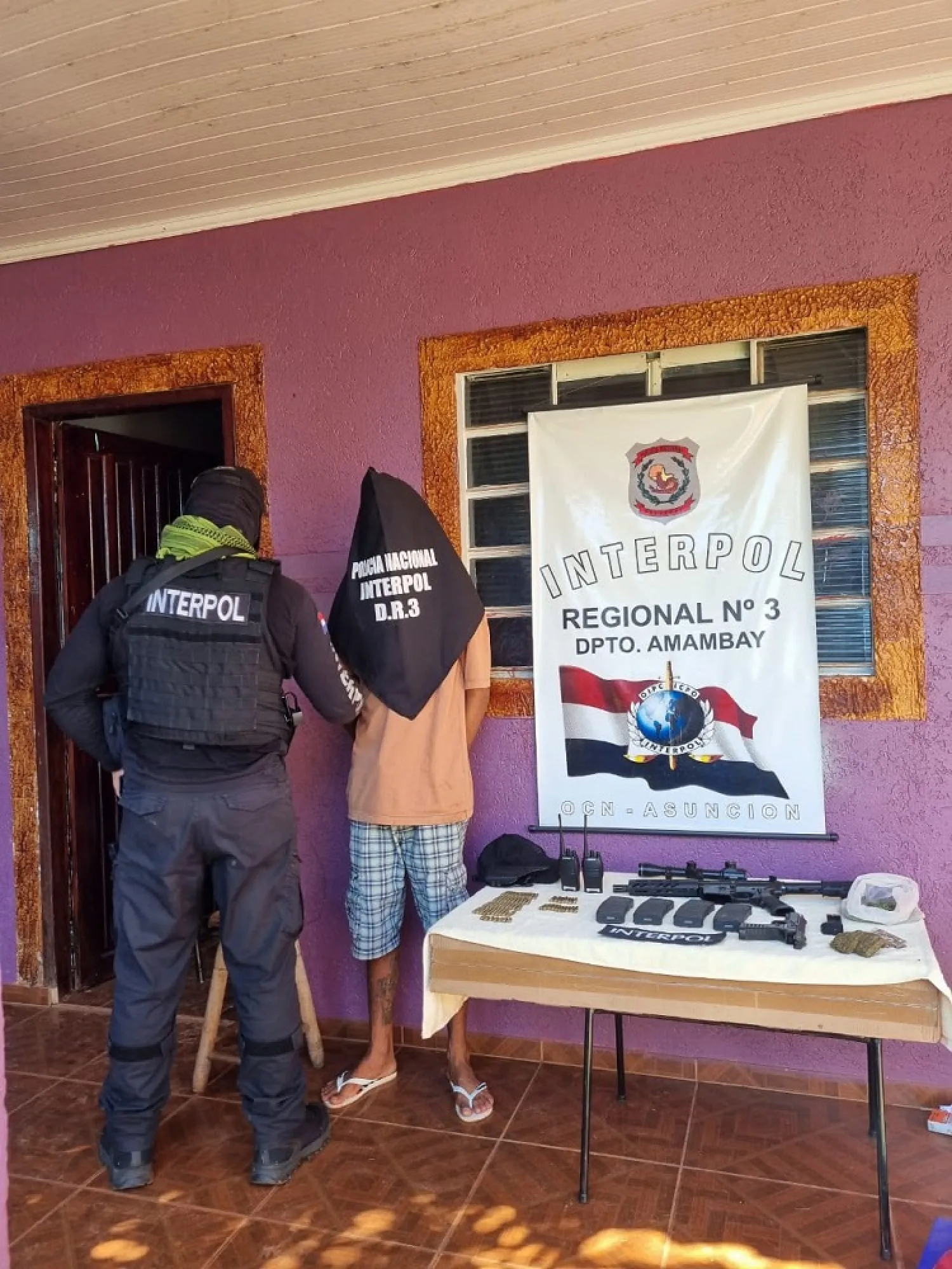 Brasileño detenido en operativo en Capitán Bado con arsenal de armas y drogas
