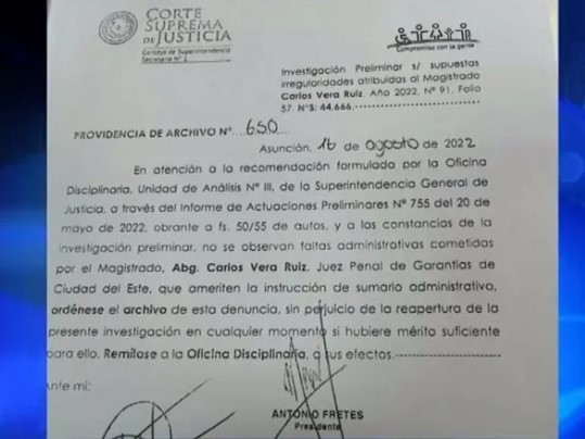 Corte blanquea a juez que otorgó hábeas corpus al supuesto narco Lindomar