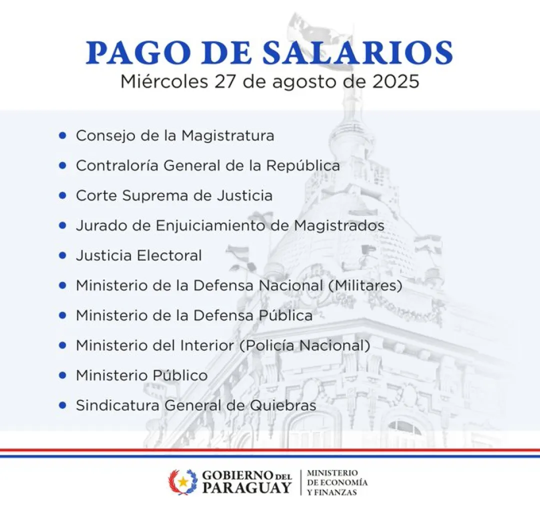 Prosigue hoy desembolso para el pago de salarios a servidores públicos