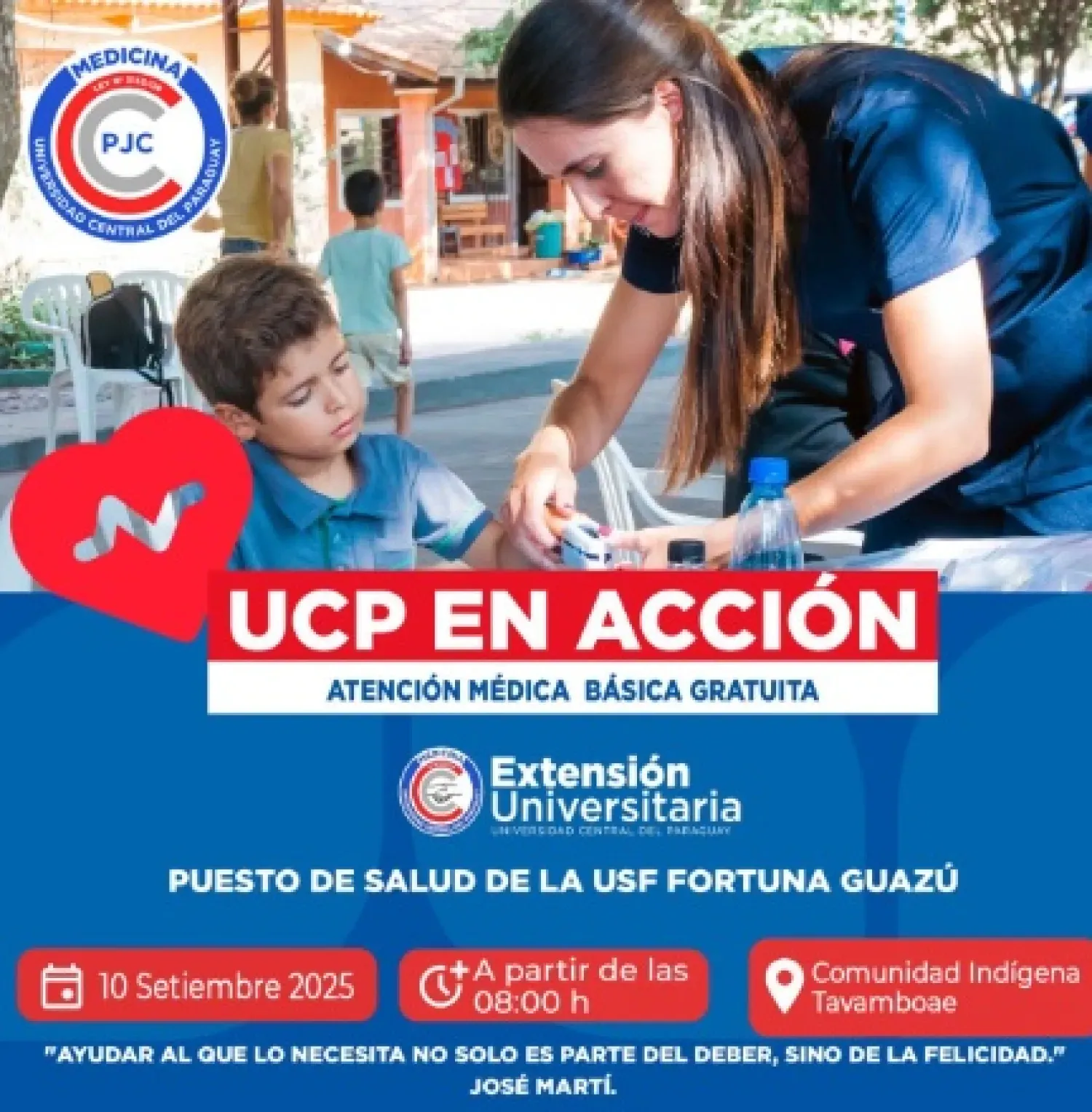 La Universidad Central del Paraguay  llevará asistencia médica a comunidad indígena de Fortuna Guazú