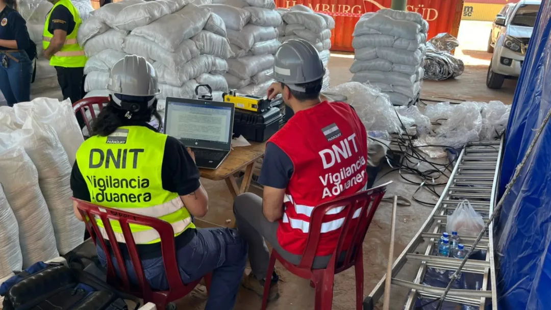 DNIT incauta en Villeta cocaína oculta en carga de maíz y poroto que tenía como destino Países Bajos