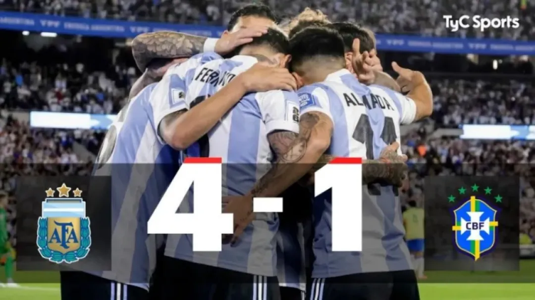 Argentina golea y humilla a Brasil