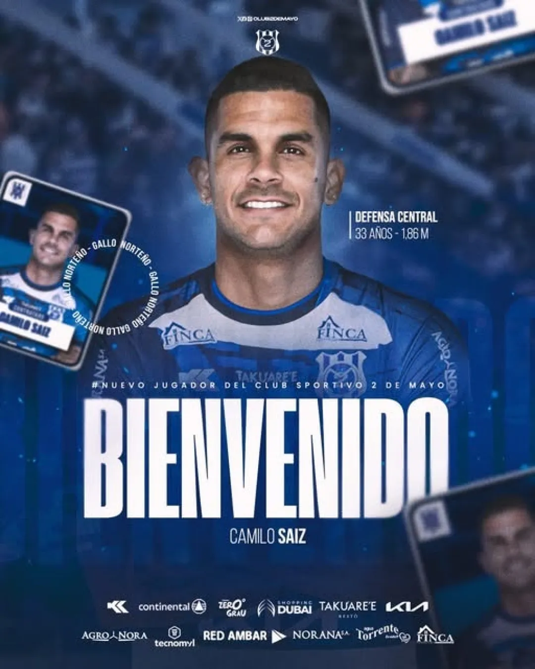 El colombiano Juan Camilo Saiz es presentado en su nuevo equipo del fútbol paraguayo