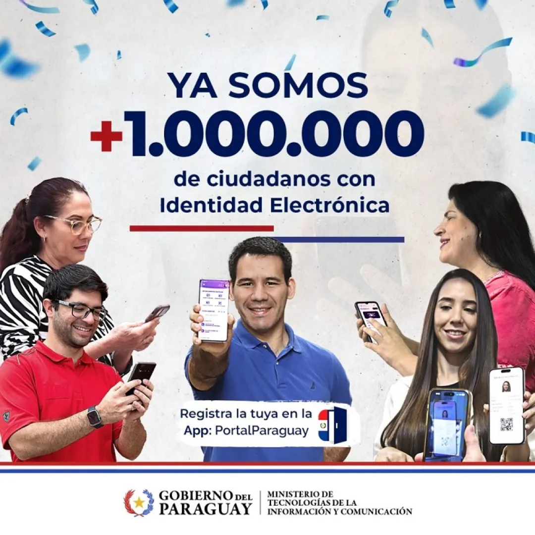 Más de 1.000.000 de ciudadanos ya cuentan con identidad electrónica en Paraguay