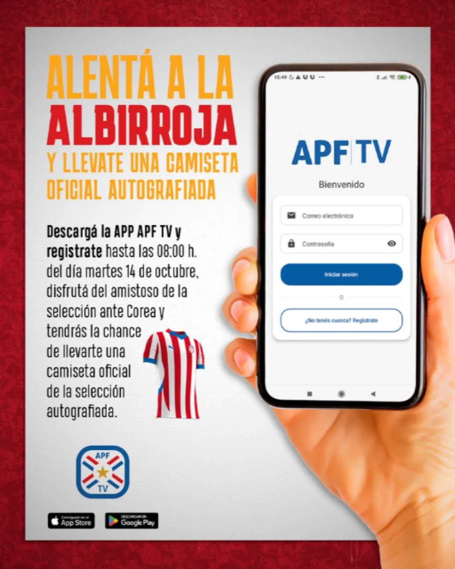 Invitan a ver el partido de Paraguay de manera gratuita por APF Tv