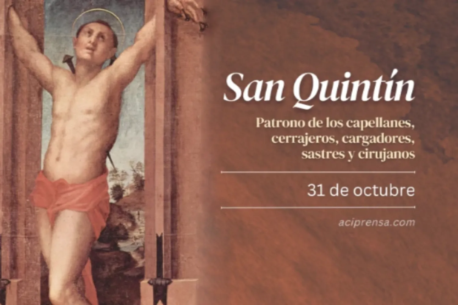 Celebramos a San Quintín de Vermand, patrono de los capellanes y cerrajeros