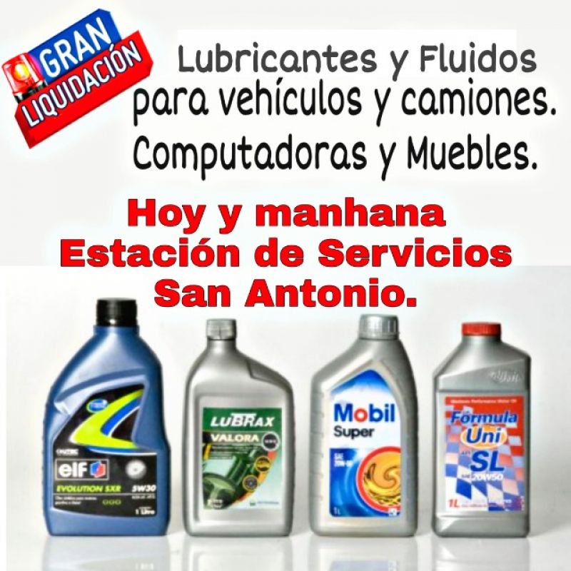 Gran promocin de lubricantes, fluidos, computadoras y mucho ms