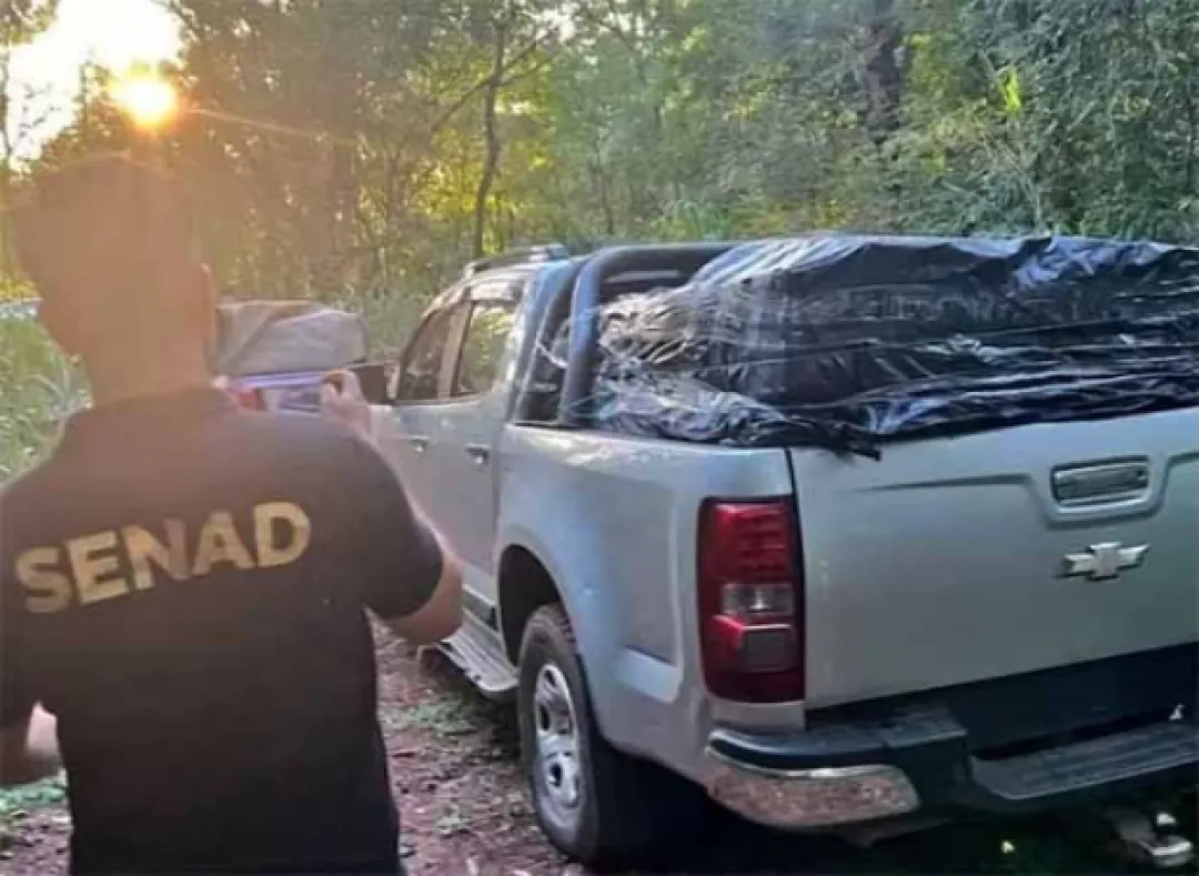 Interceptan convoy de vehículos e incautan más de 14 toneladas de marihuana en Canindeyú