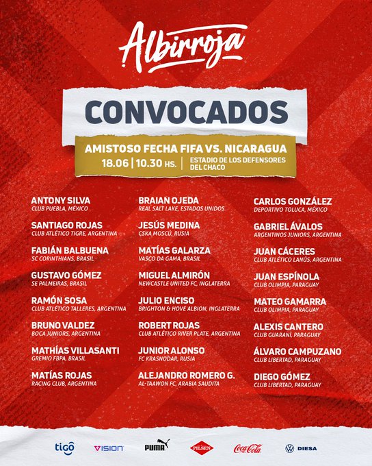 Los llamados para el duelo con Nicaragua