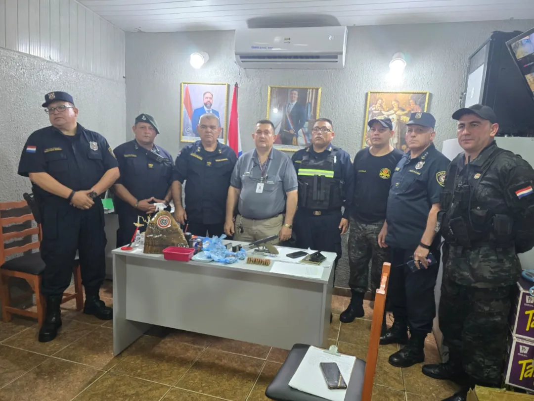 Requisa en penal de CDE: incautan una pistola semiautomática y otros elementos