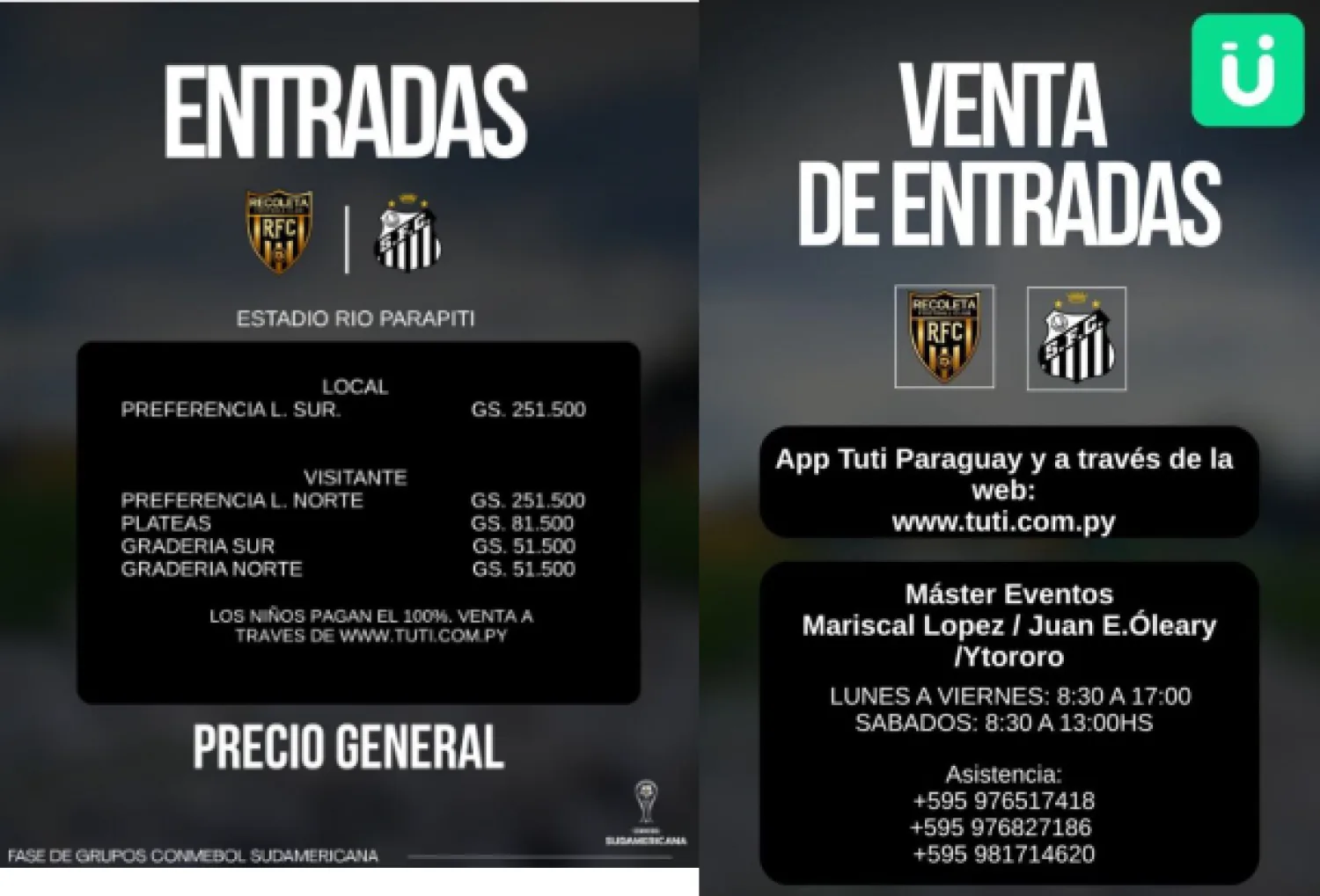 ¡Recoleta habilita venta de entradas para el juego copero ante el Santos de Neymar!