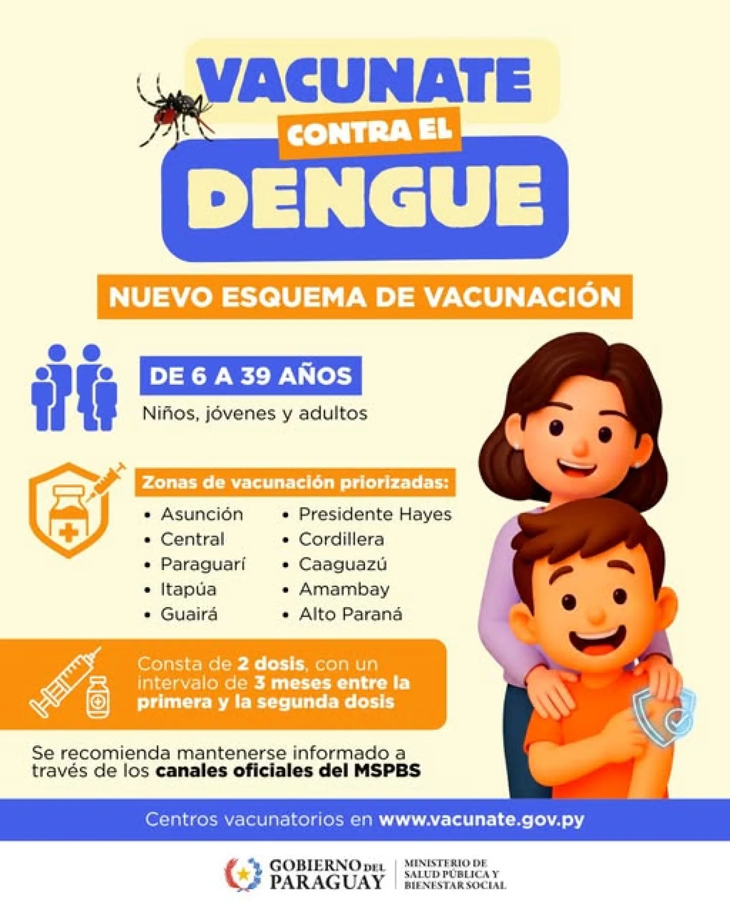 Vacunas anti dengue llegan a Pedro Juan Caballero