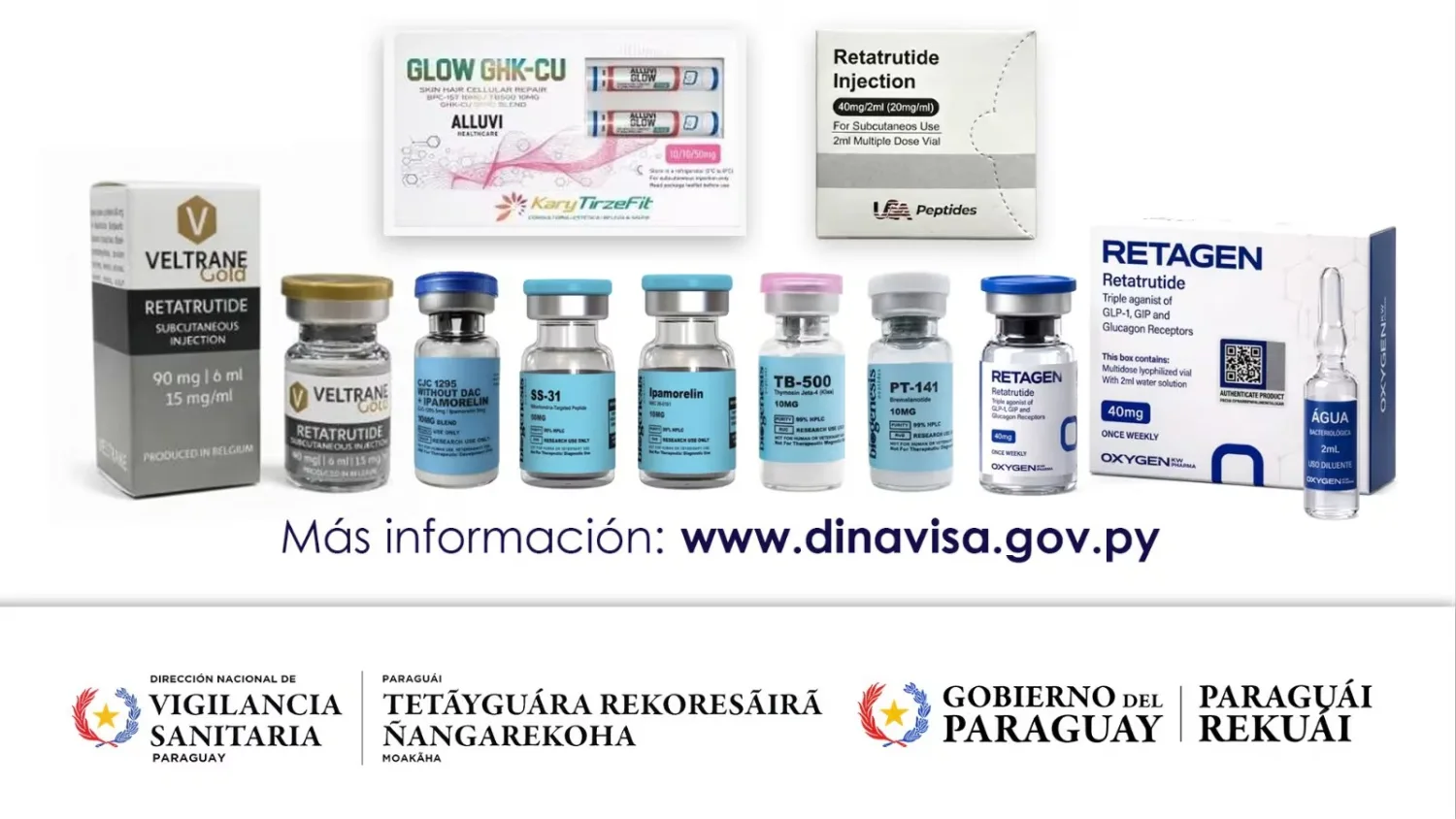 DINAVISA advierte sobre venta ilegal de medicamentos con tirzepatida en Ciudad del Este