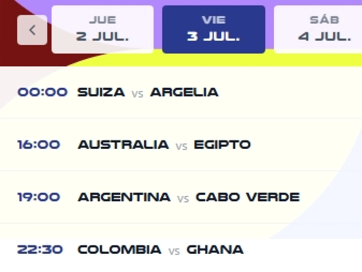 Asi se juega hoy la ultima fecha de los dieciseisavos de final del Mundial