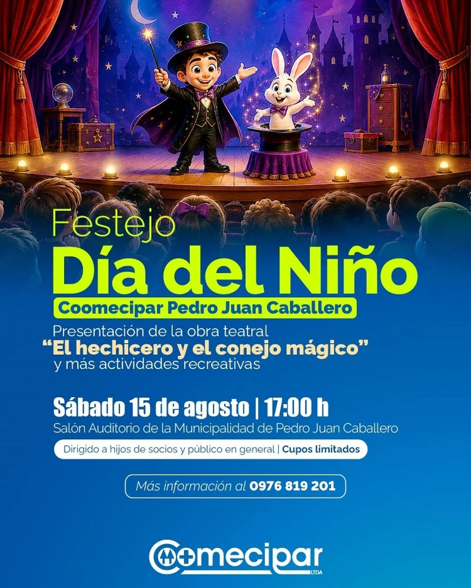 Coomecipar homenajeará a los niños con una interesante actividad