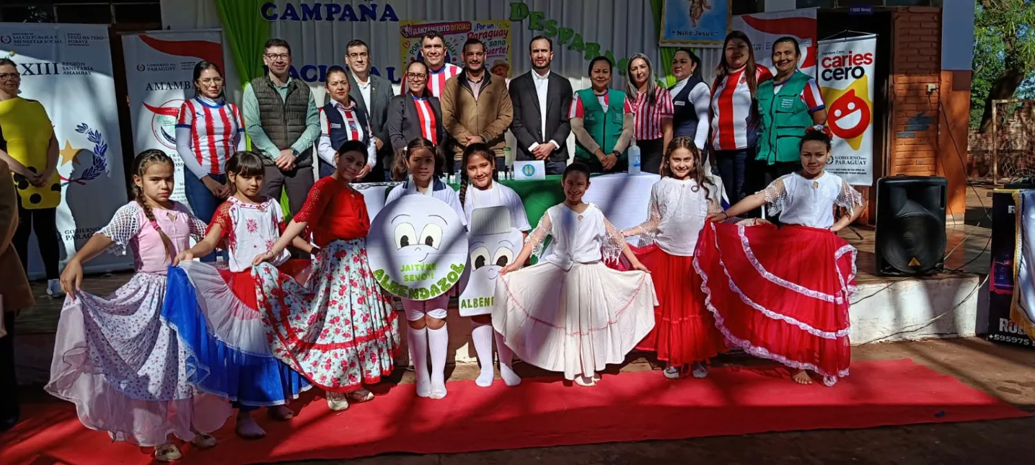Continúa la Campaña Nacional de Desparasitación Masiva a Escolares en Amambay