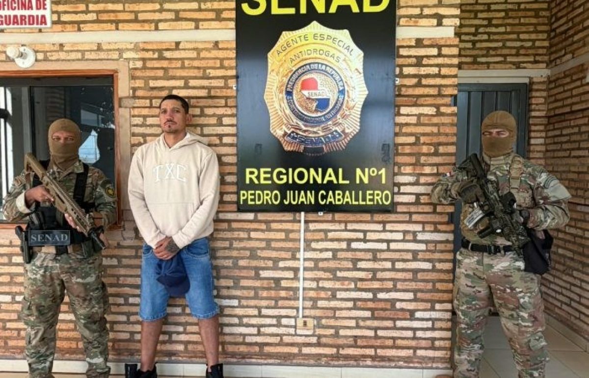 SENAD CAPTURA A “CARECA”, UN PELIGROSO NARCOTRAFICANTE BRASILEÑO REQUERIDO POR LA JUSTICIA