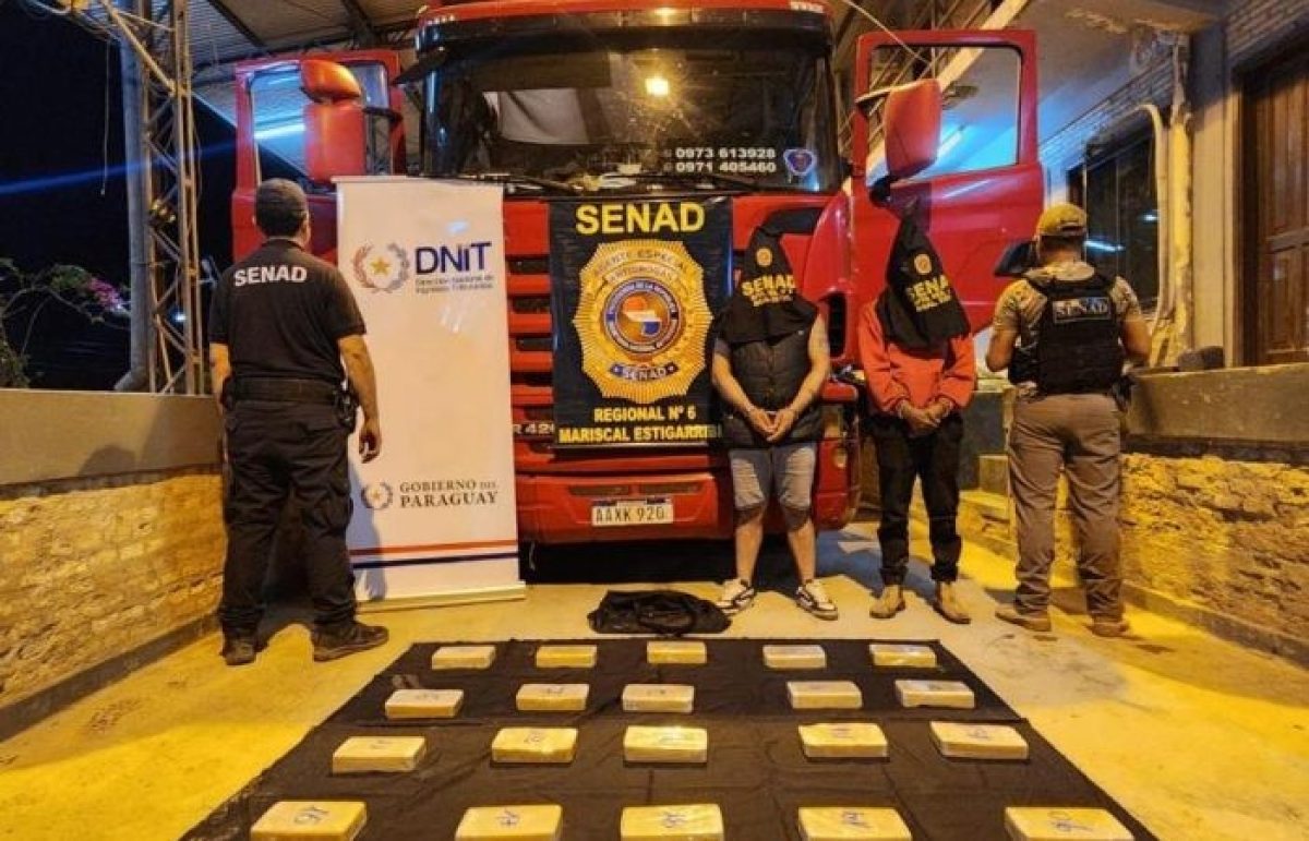 SENAD INCAUTA CARGAMENTO DE PASTA BASE DE COCAÍNA PROCEDENTE DE BOLIVIA EN EL CHACO