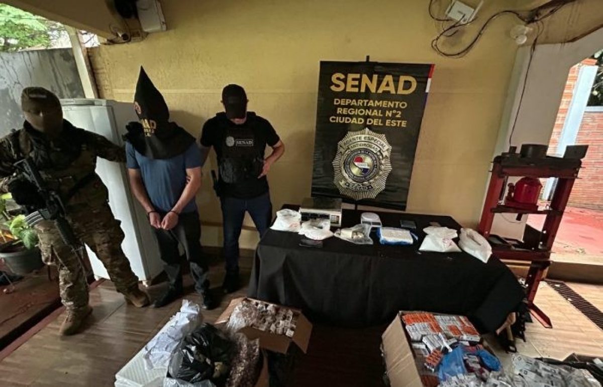 SENAD DESMANTELA CENTRO DE PROCESAMIENTO DE DROGAS E INCAUTA CARGAMENTO DE MEDICAMENTOS PARA ADELGAZAR