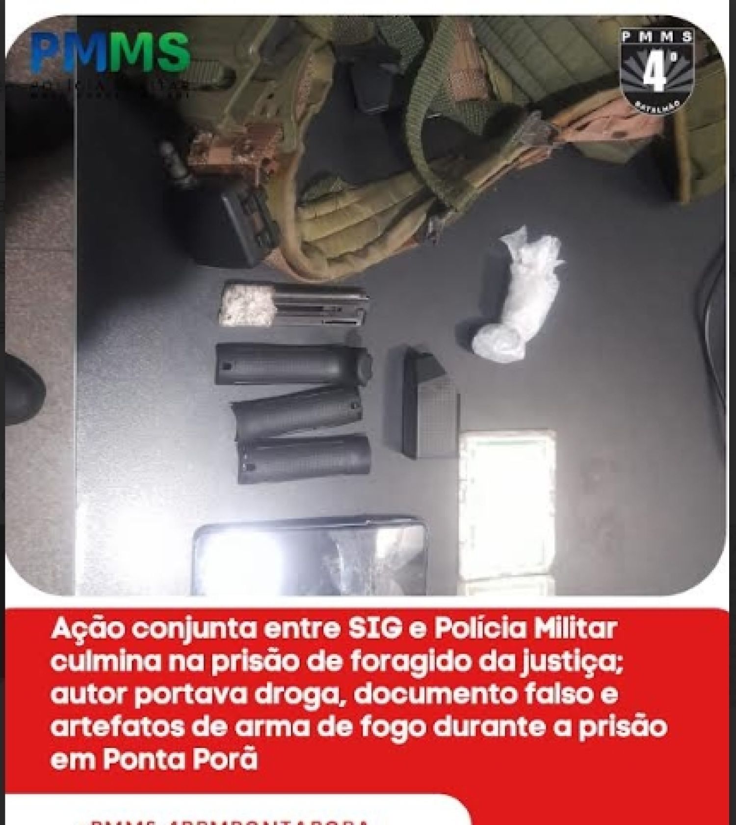 Ponta Porá: Acción conjunta entre el SIG y la Policía Militar culmina con la detención de un fugitivo de la justicia brasileña