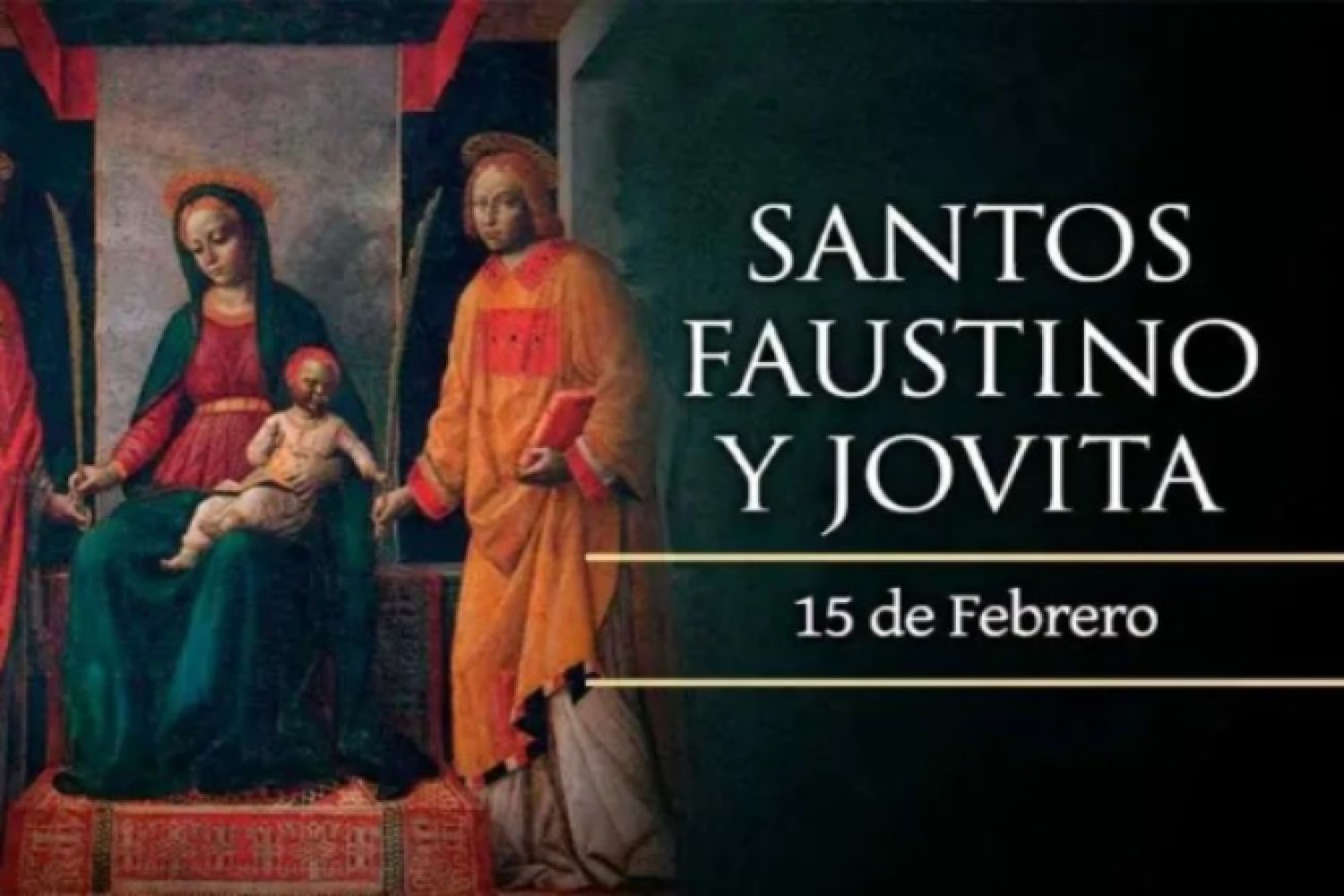 Cada 15 de febrero recordamos a San Faustino y San Jovita mártires, hermanos que bautizaron a miles