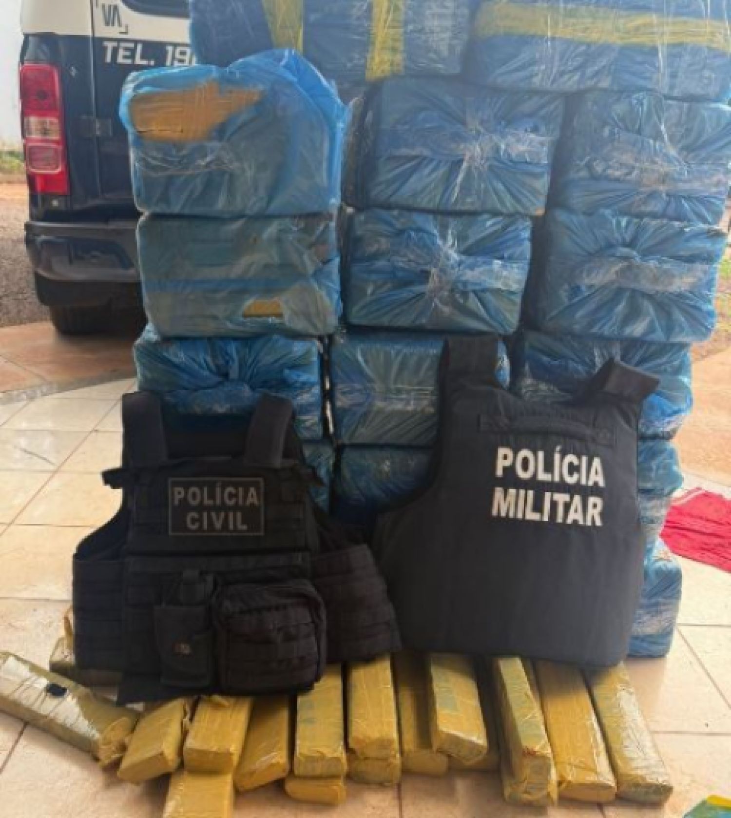 Policía Militar y Civil incautan casi media tonelada de marihuana en Ponta Porã